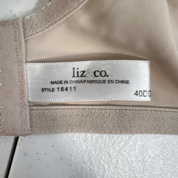 Liz & Co 40DD Bra Gentle Lift Unlined Underwire Beige Tan Adjustable Strap 16411 - Picture 12 of 15